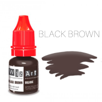 Пигмент WizArt Organic Black Brown 5 мл. для татуажа и перманентного макияжа