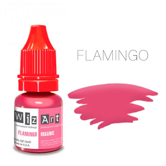 Пигмент WizArt Organic Flamingo 10 мл. для татуажа и перманентного макияжа