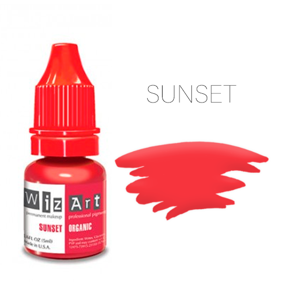 Пигмент WizArt Organic Sunset 5 мл. для татуажа и перманентного макияжа