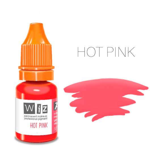Пигмент WizArt Strong Hot Pink 10 мл. для татуажа и перманентного макияжа