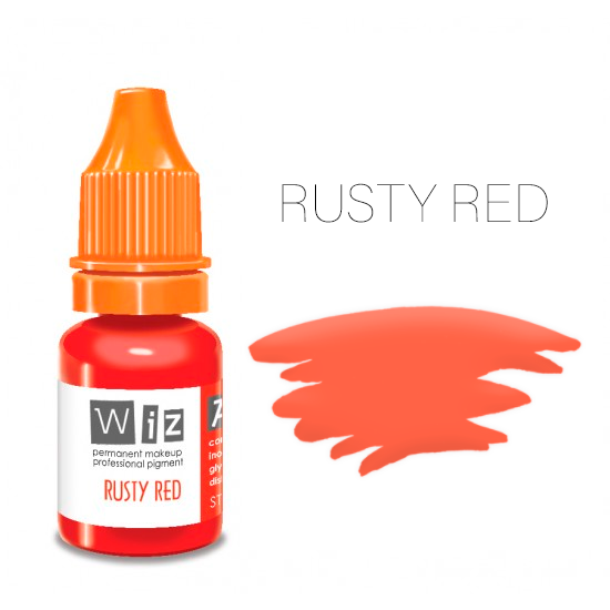 Пигмент WizArt Strong Rusty Red 5 мл. для татуажа и перманентного макияжа