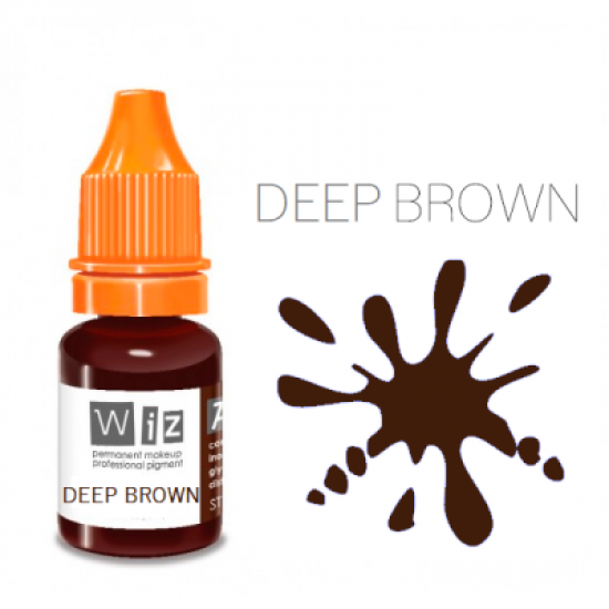 Пигмент для перманентного макияжа WizArt inorganic Deep brown 10 мл